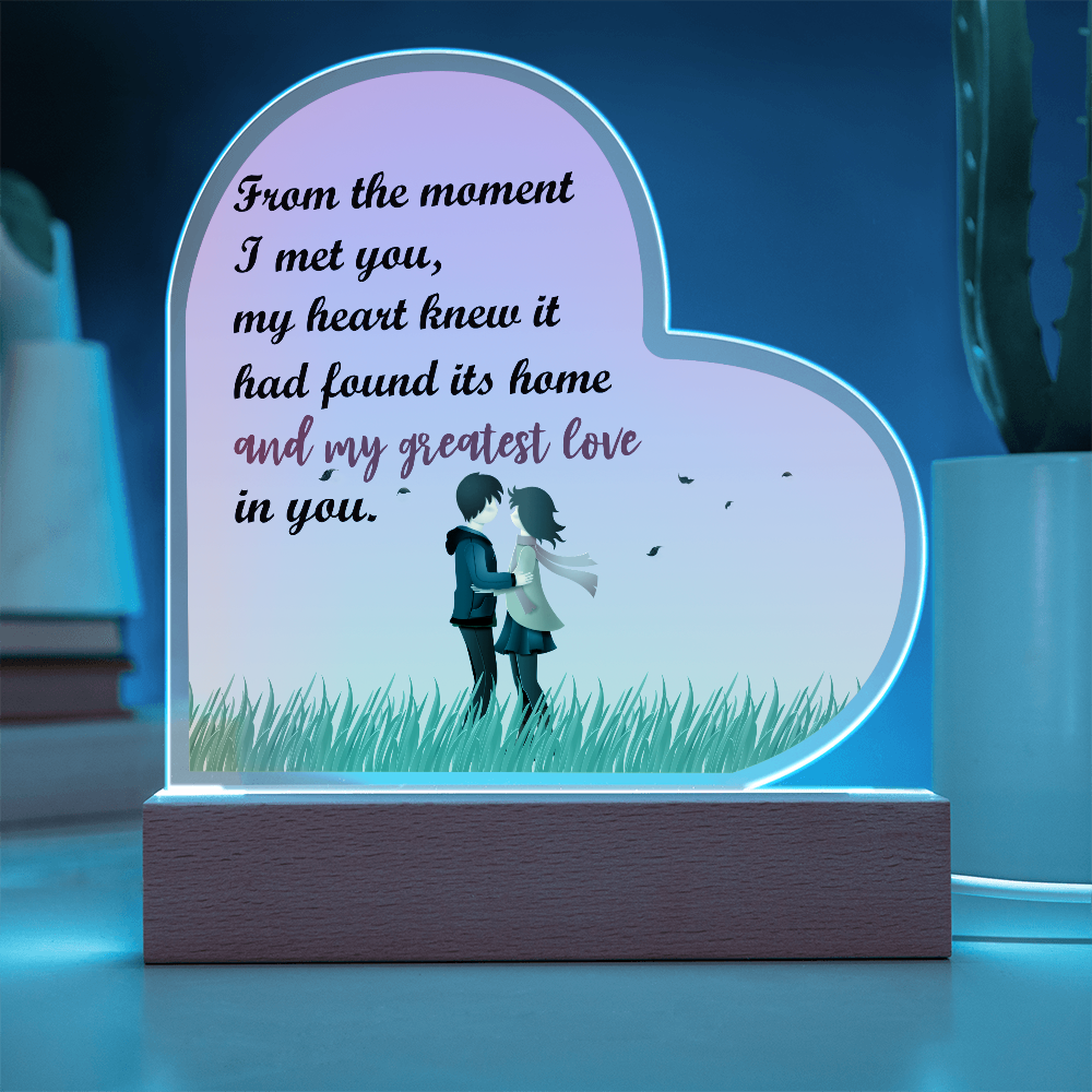 My greatest love heart acrylic, great loving gift for wives, fiancés or girlfriends. - ChicChickGifts.com