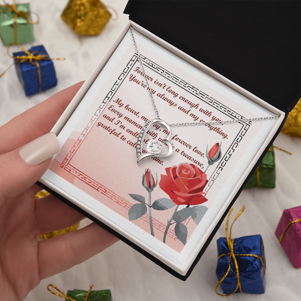 Forever Isn't Long Enough" Heart Necklace – A Symbol of Eternal Love - ChicChickGifts.com