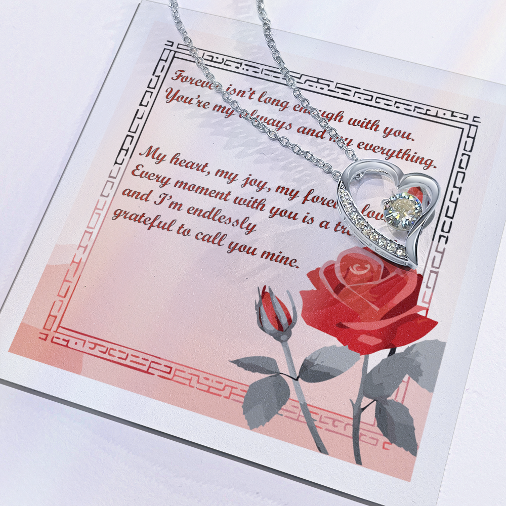 Forever Isn't Long Enough" Heart Necklace – A Symbol of Eternal Love - ChicChickGifts.com
