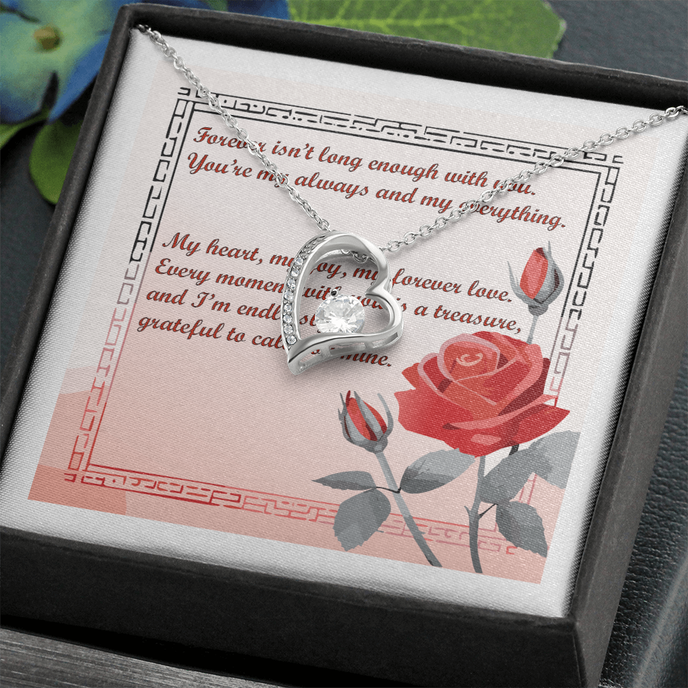 Forever Isn't Long Enough" Heart Necklace – A Symbol of Eternal Love - ChicChickGifts.com
