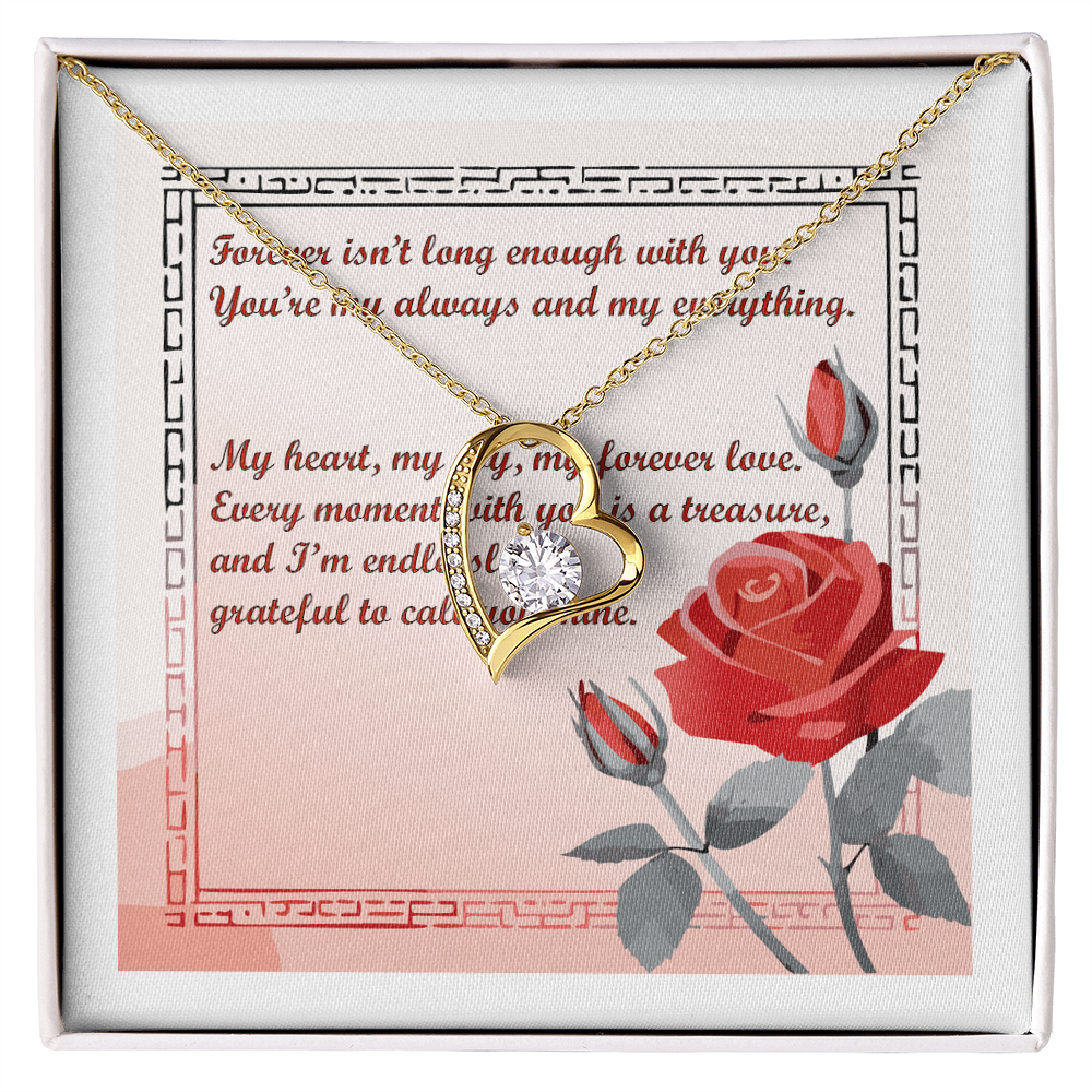 Forever Isn't Long Enough" Heart Necklace – A Symbol of Eternal Love - ChicChickGifts.com
