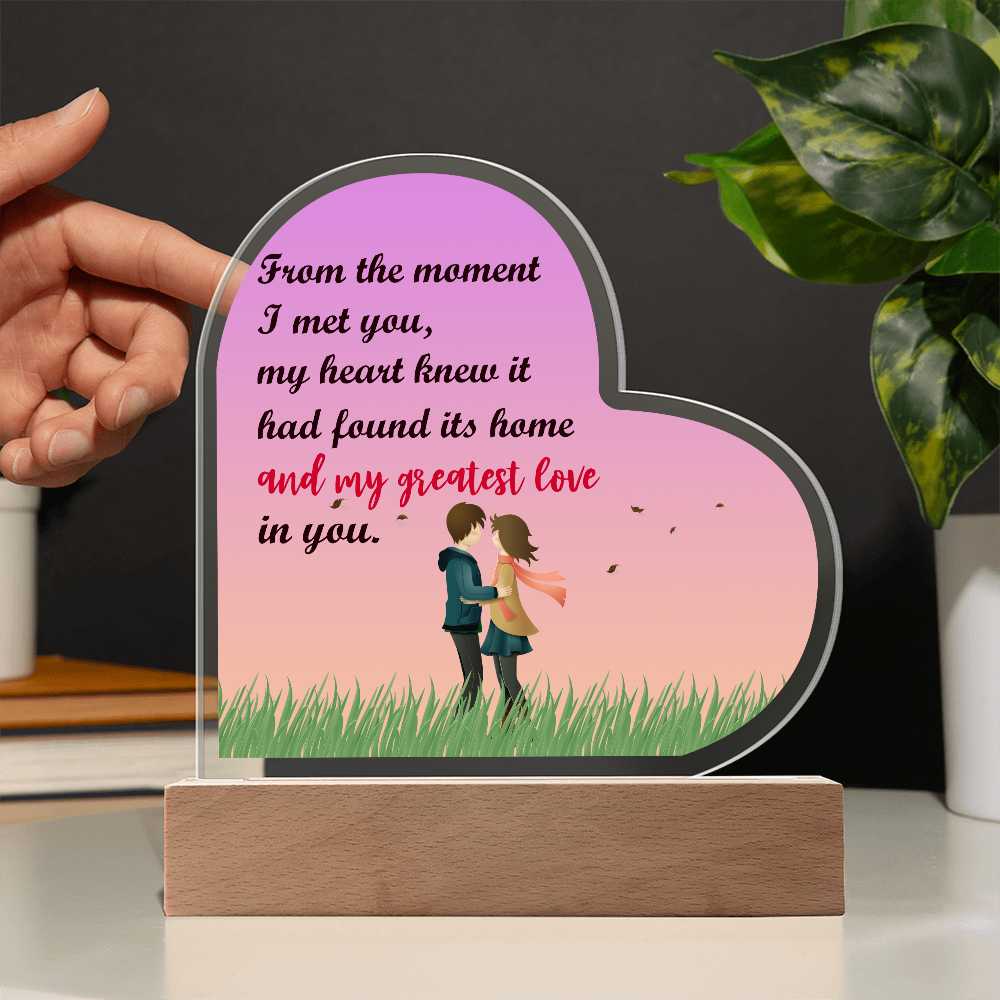 My greatest love heart acrylic, great loving gift for wives, fiancés or girlfriends. - ChicChickGifts.com