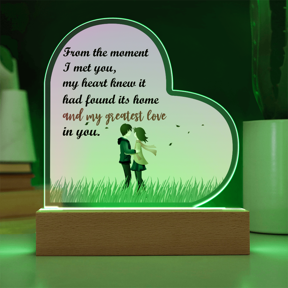 My greatest love heart acrylic, great loving gift for wives, fiancés or girlfriends. - ChicChickGifts.com