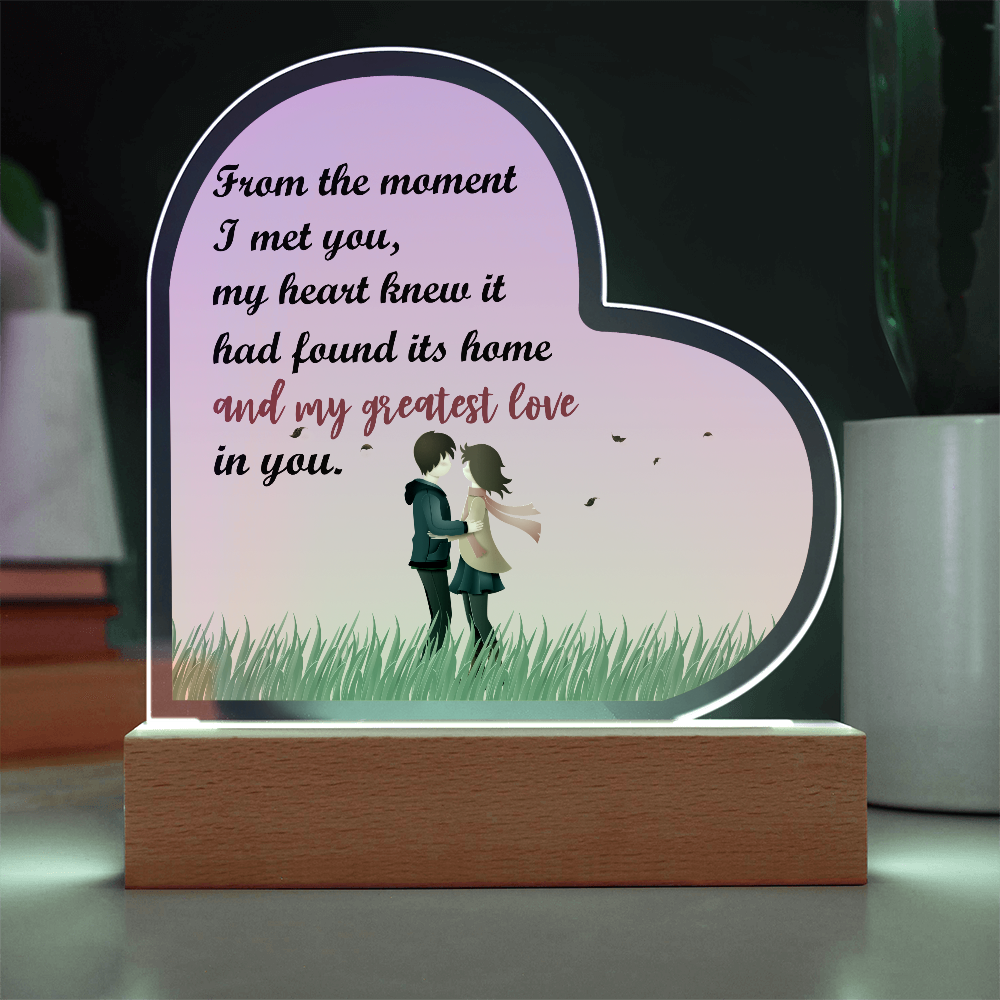 My greatest love heart acrylic, great loving gift for wives, fiancés or girlfriends. - ChicChickGifts.com
