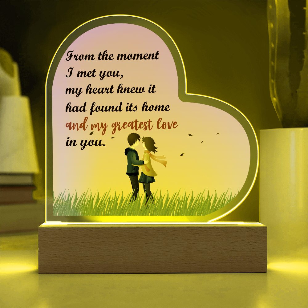 My greatest love heart acrylic, great loving gift for wives, fiancés or girlfriends. - ChicChickGifts.com